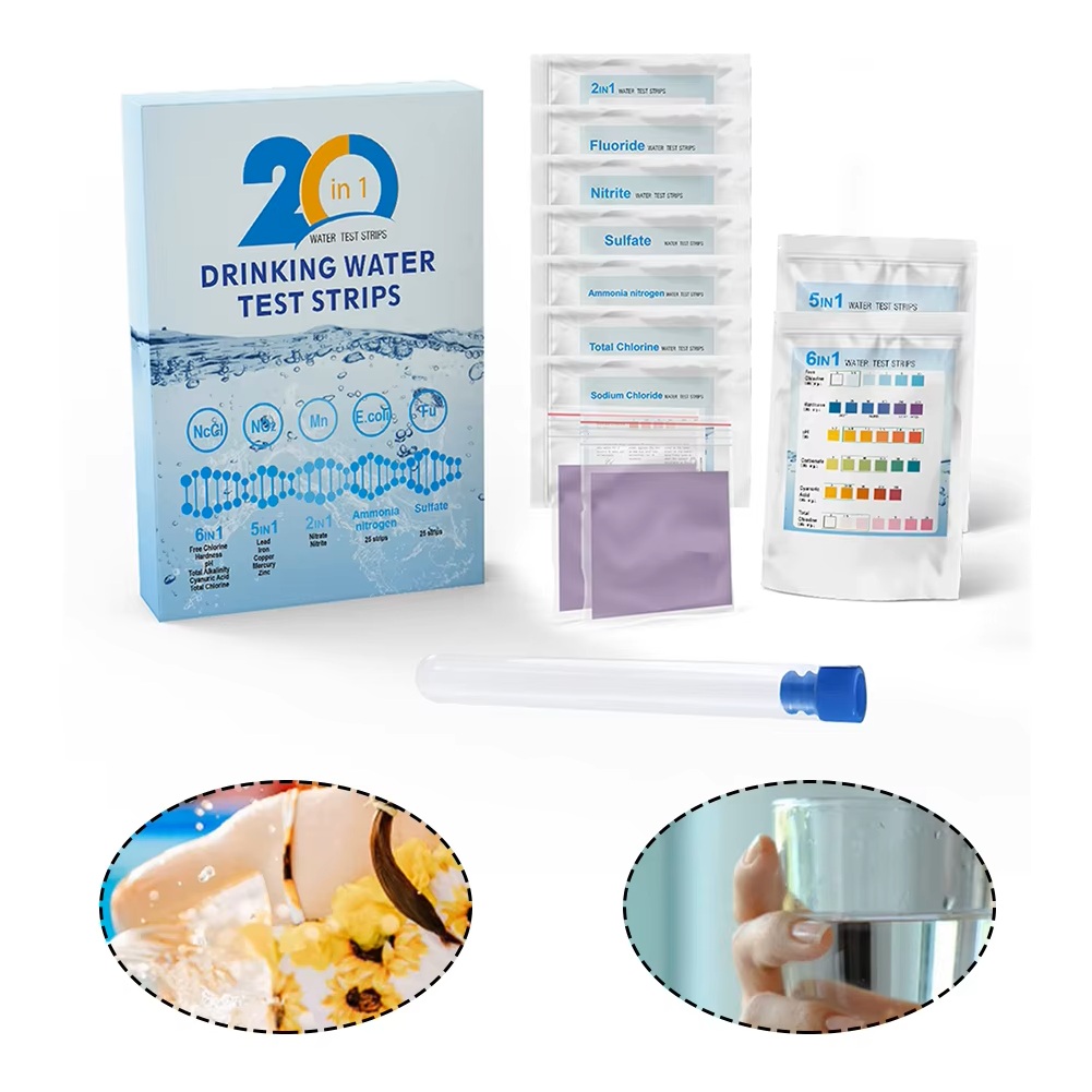 Water Testing Kit - Bandelettes de test d'eau YAGO 20
