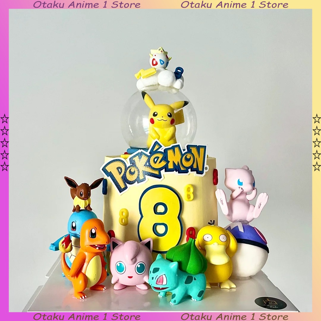 Science Of Happiness - Décoration de gâteau Pikachu, 13 pièces/ensemble,