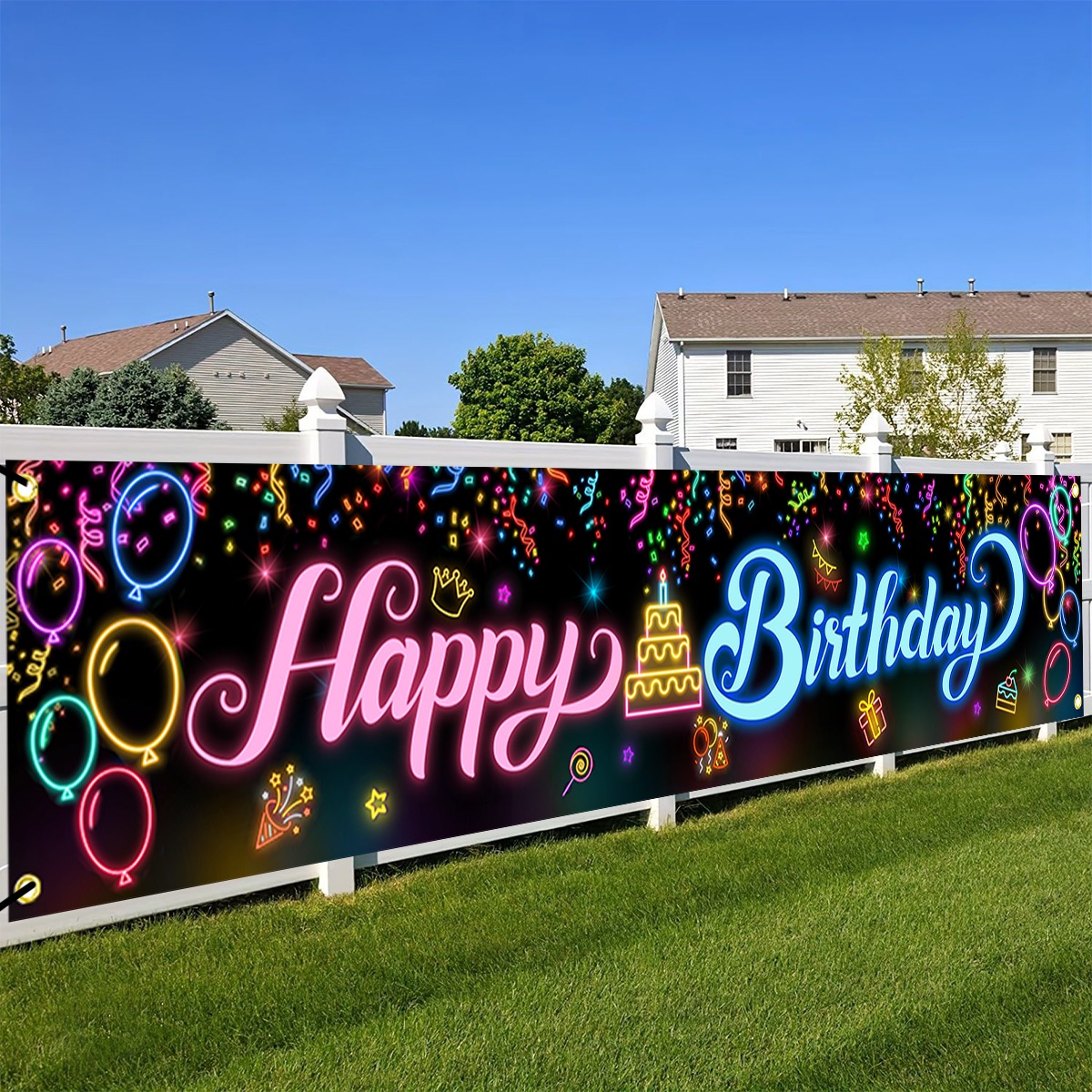 Science Of Happiness - Bannière de fête scintillante dans la