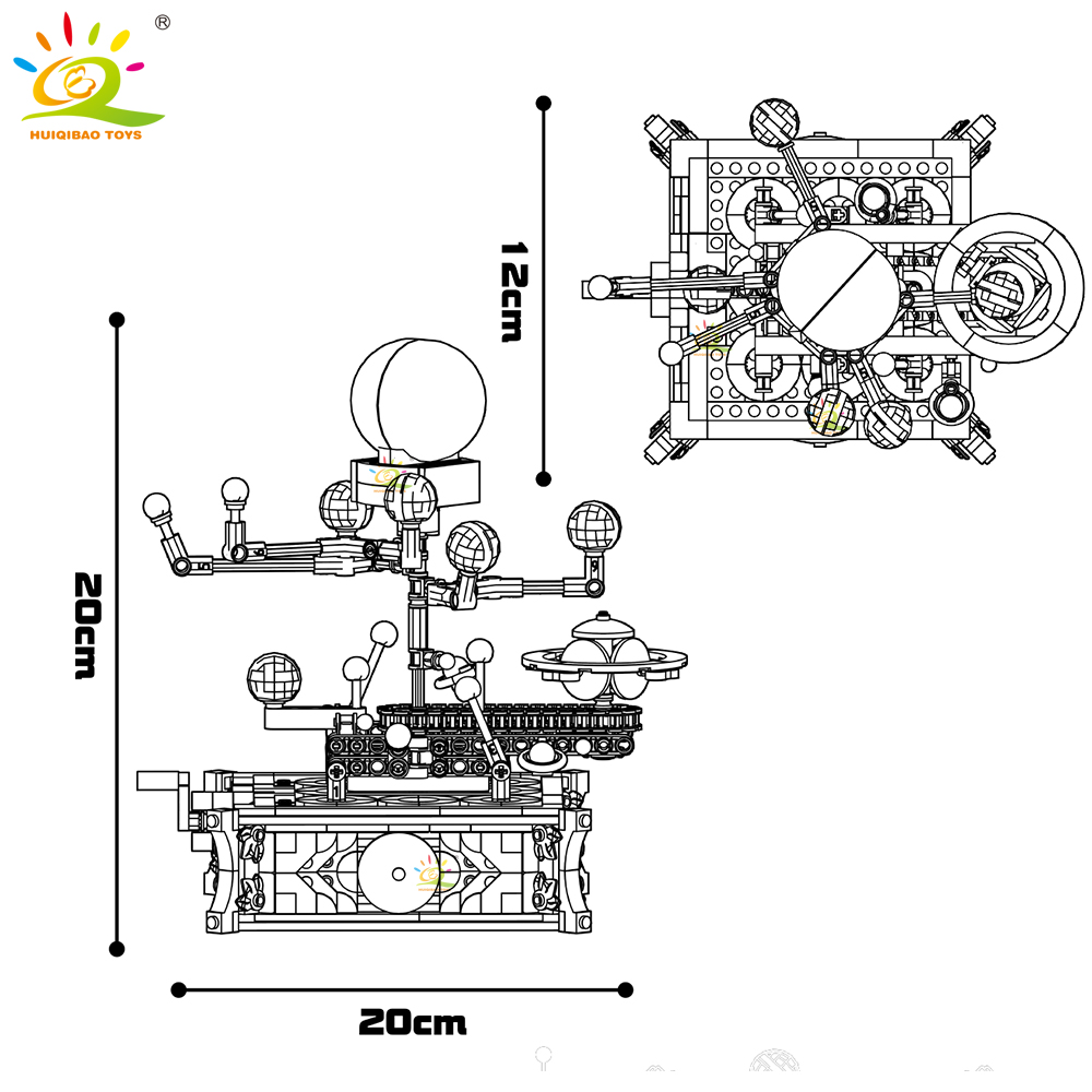 HUIQIBAO MOC système solaire s - Solar System Orrery avis et prix